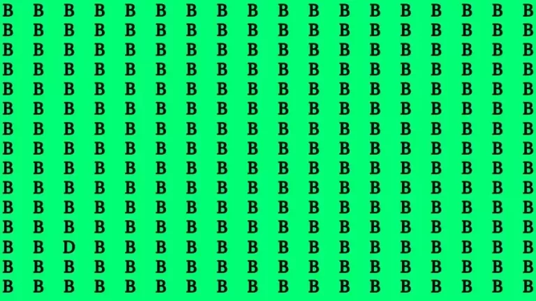 Observation Brain Test: If you have 50/50 Vision Find the Letter D among B in 15 Secs