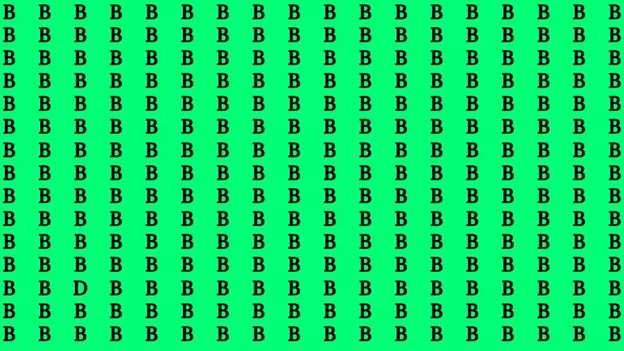 Observation Brain Test: If you have 50/50 Vision Find the Letter D among B in 15 Secs