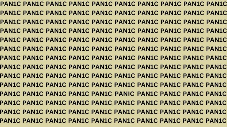 Observation Skills Test: Can you find the Word PANIC among PAN1C in 17 seconds?