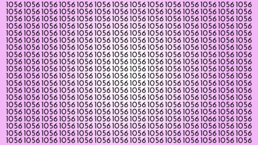 Observation Skills Test: Can you find the number 1066 among 1056 in 10 seconds?