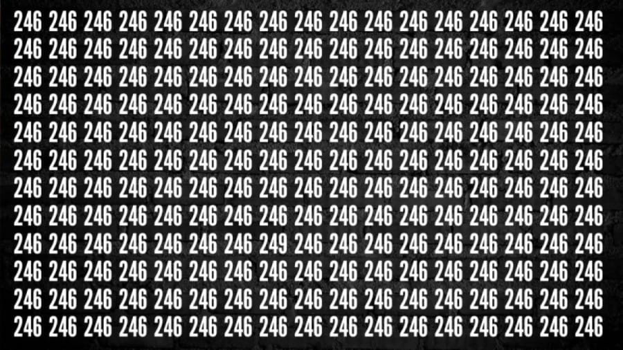 Observation Skills Test: Can you find the number 249 among 246 in 10 Seconds?