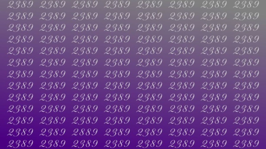 Observation Skills Test: Can you find the number 2889 among 2389 in 10 seconds?