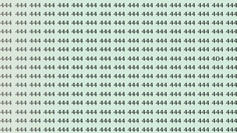 Observation Skills Test: Can you find the number 404 among 444 in 10 seconds?