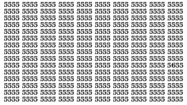 Observation Skills Test : Can you find the number 5655 among 5555 in 10 seconds?