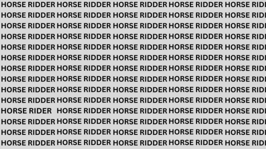 Optical Illusion Eye Test: Can you find the Word Horse Rider in 18 Secs?