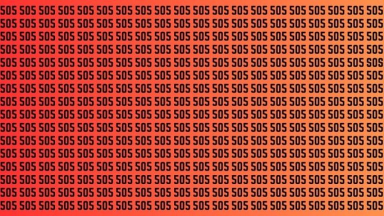 Optical Illusion Eye Test: If you have Hawk Eyes find the Word SOS among the number 505 in 15 Secs