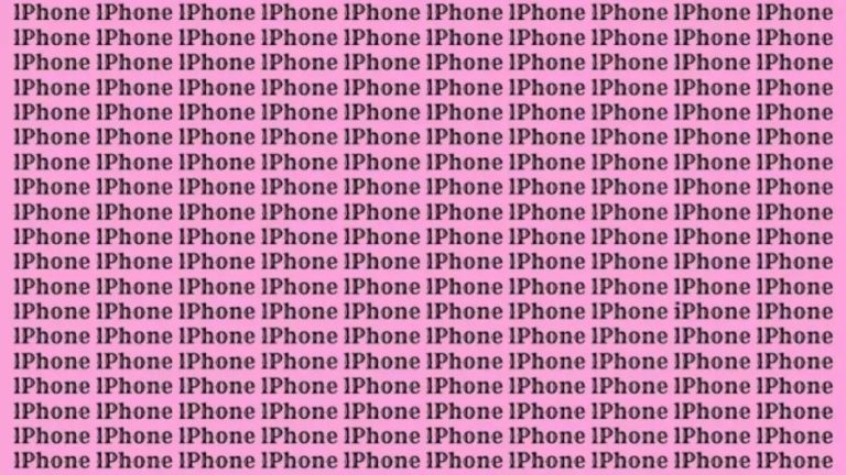 Optical Illusion: If you have Hawk Eyes find Word iPhone in 15 Secs