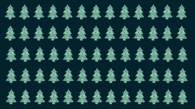 Optical Illusion To Test Your Eyes! You Have Hawk Eyes If You Locate The Odd Christmas Tree In This Image In Less Than 25 Seconds