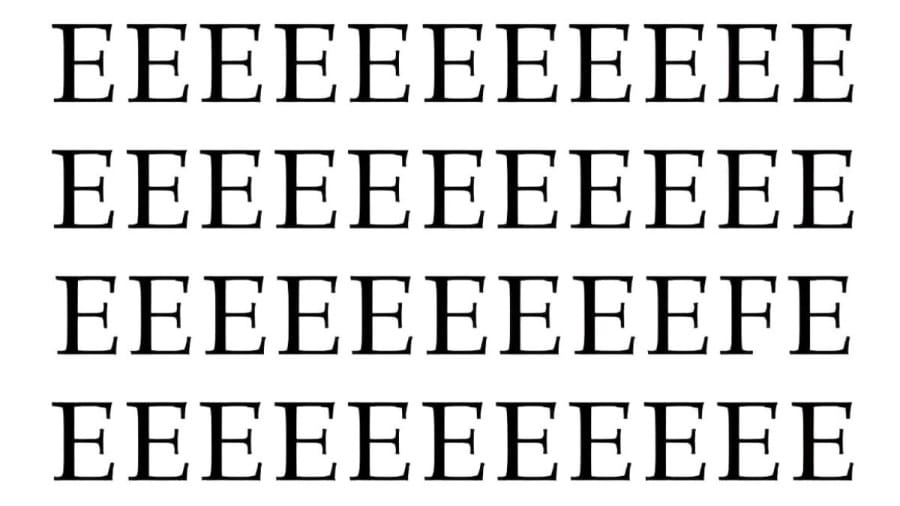 Optical Illusion: You have sharp eyes if you can spot the odd letter in 7 seconds