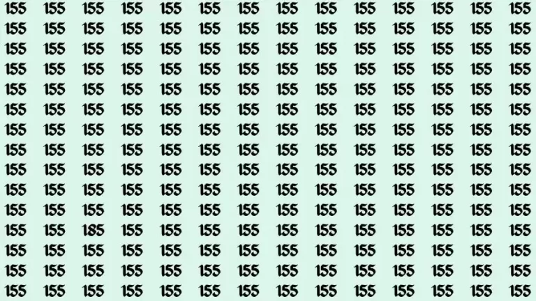 Optical Illusion Brain Challenge: If you have 50/50 Vision Find the number 185 in 12 Secs