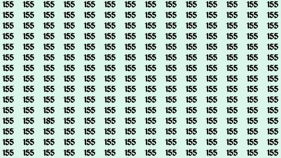 Optical Illusion Brain Challenge: If you have 50/50 Vision Find the number 185 in 12 Secs