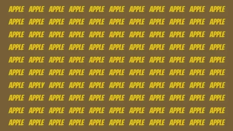 Optical Illusion IQ Test: You Are A Genius If You Detect The APPLY Among These APPLE Within 17 Seconds