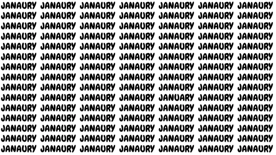 Brain Teaser: If You Have Eagle Eyes Find The Word January In 20 Secs