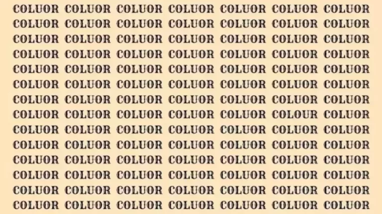 Optical illusion: If You Have Eagle Eyes Find The Word Colour In 20 Sec