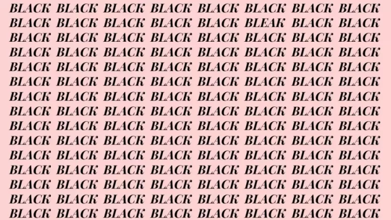 Optical Illusion: If You Have Eagle Eyes Find The Word Bleak Among Black In 20 Secs