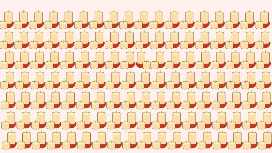 Brain Teaser To Prove How Good Your Eyes Are: Can You Circle The Odd Candle In This Image?