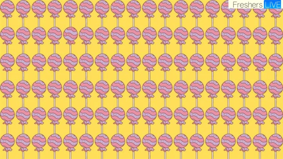 Brain Teaser Vision Test: How Fast Can you Locate The Odd Lollipop?