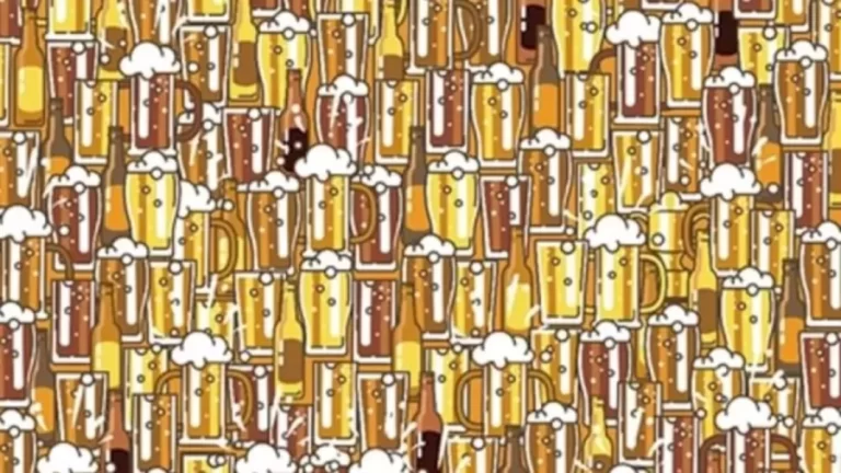 Can You Spot The Hidden Trophy Among These Beer Within 20 Seconds? Explanation And Solution To The Hidden Trophy Optical Illusion