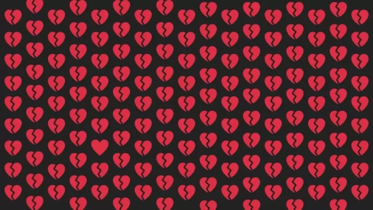 Optical Illusion Eye Test: Heart Among Heartbreaks! Locate The Heart In This Image In Less Than 8 Seconds