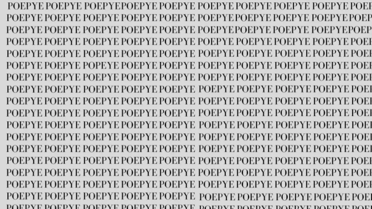 Optical Illusion: If You Have Eagle Eyes Find the Correct Word POPEYE in 20 secs