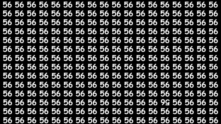 Test Visual Acuity: If you have Eagle Eyes Find the Inverted 56 in 15 Secs