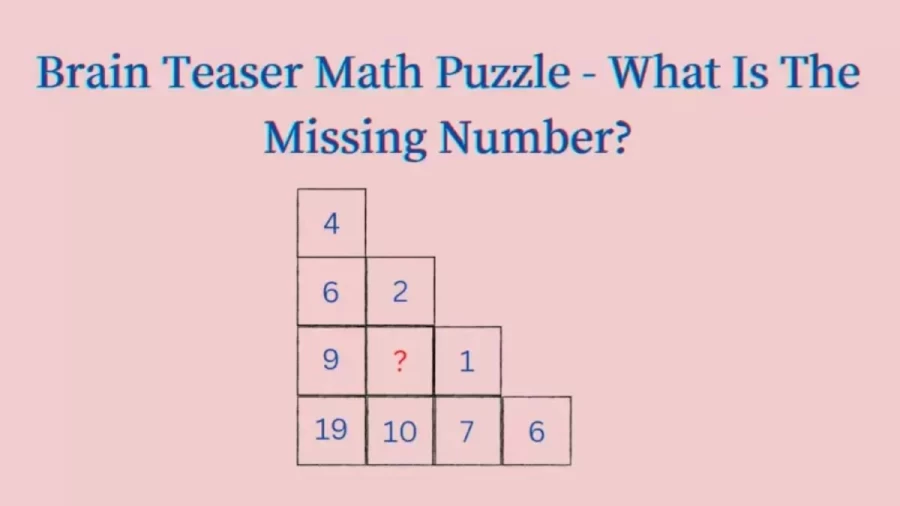 Viral Brain Teaser Math Puzzle – What Is The Missing Number?