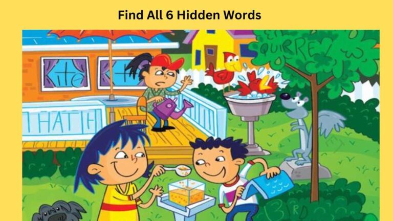 1 Minute Brain Teaser: Test Your IQ Level By Finding All The 6 Hidden Words In The Garden. Try Your Skills!