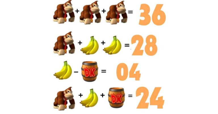 Brain Teaser: Can You Find the Secret Sum in This Donkey Kong Puzzle?