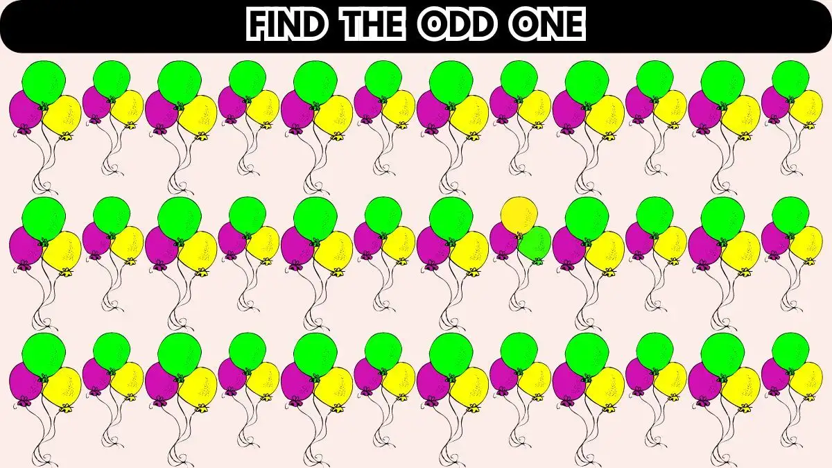 Brain Teaser: If You Have Sharp Eyes Find the Odd One in 12 Secs