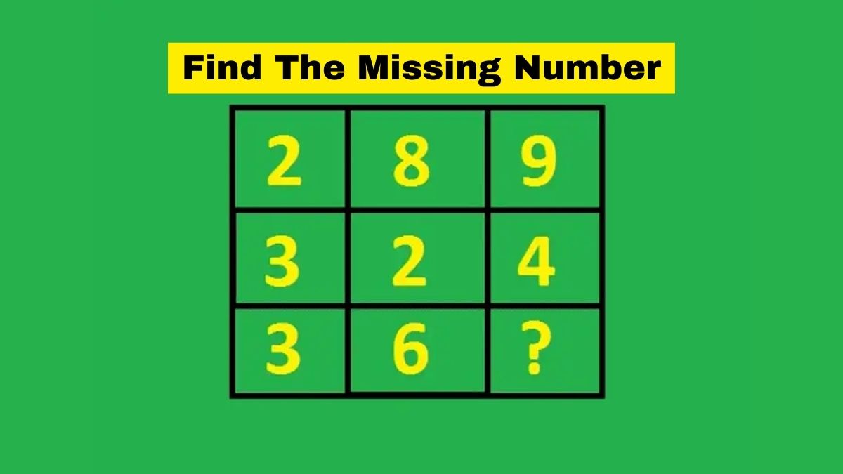 Find The Missing Number: Can You Beat the Clock? Solve This Maths Grid in 15 Seconds!