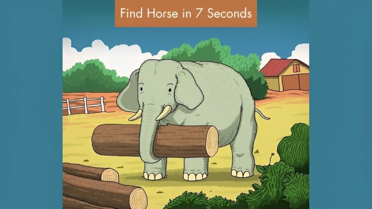 Hidden Animal Optical Illusion: Can you find the horse in the photo in 7 seconds?