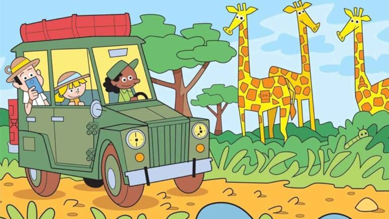 Optical Illusion IQ Test: How Sharp is Your Eye? Find the Hidden Clock In This Jungle Safari Scene In 8 Seconds!