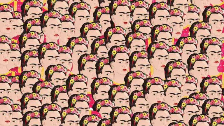 Optical illusion IQ test: Can you find Frida Kahlo without eyebrows in the photo within 7 seconds?