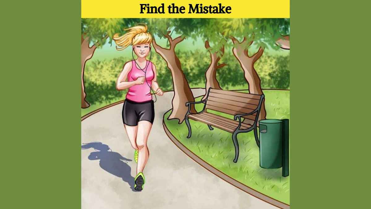 Picture Puzzle IQ Test: Find the mistake in the jogging picture in 6 seconds!