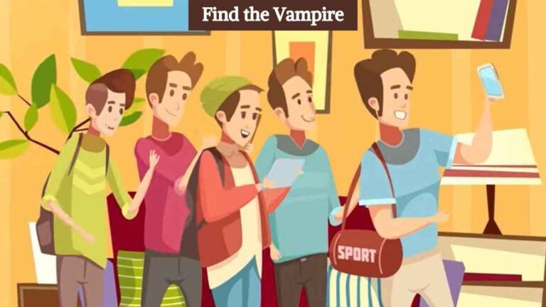 Picture Puzzle IQ Test: Find the vampire in the picture in 5 seconds!