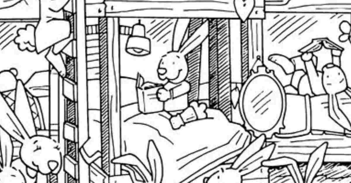 Seek and Find Puzzle: Can Your Eagle Eyes Find the Hidden Spoon in this Bunny Bedtime Puzzle?