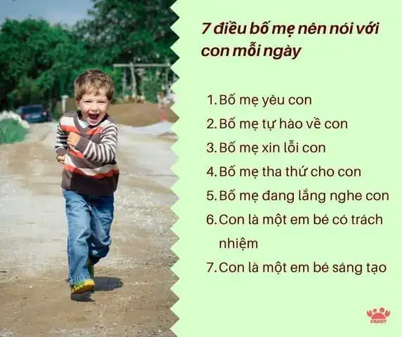 những câu nói bố mẹ nên nói với con những câu nói bố mẹ nên nói với con
