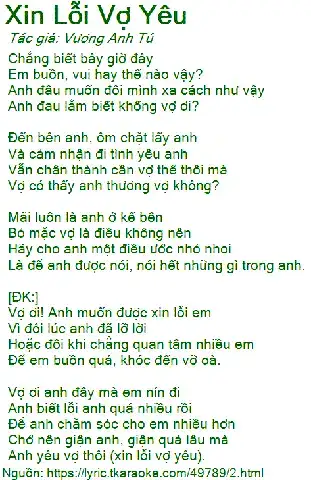 những câu nói xin lỗi vợ hay nhất những câu nói xin lỗi vợ hay nhất