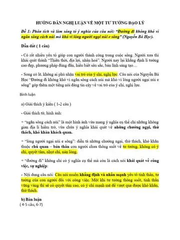 nghị luận về câu nói đường đi khó