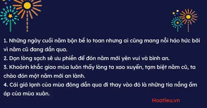 câu nói tạm biệt năm cũ