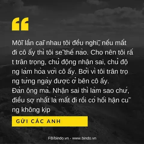 câu nói hay về xin lỗi