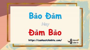 bảo đảm hay đảm bảo