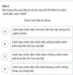 câu nói nào sau đây là của hồ chí minh