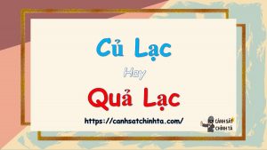 củ lạc hay quả lạc