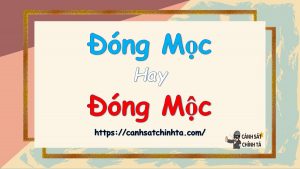 Đóng mọc hay Đóng mộc