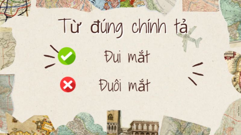 đui mắt hay đuôi mắt 