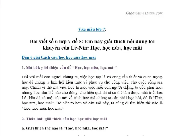 giải thích câu nói của lênin