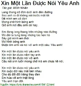 hãy cho em xin một câu nói