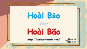 hoài bảo hay hoài bão