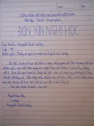 những câu nói xin nghỉ học bằng tiếng anh những câu nói xin nghỉ học bằng tiếng anh